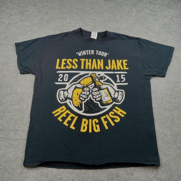 Gildan Other - Less Than Jake Band Shirt Mens XL Black Winter Tour 2015 Reel Big Fish Gildan